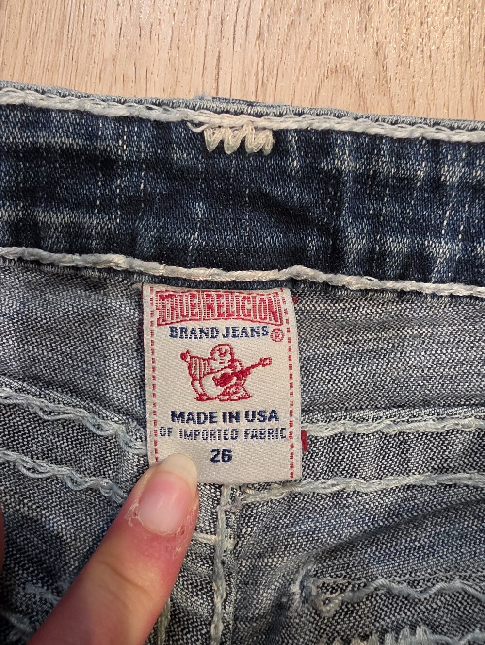 True Religion Joey Super T Flare Jeans Women's Size 26 Made in USA - Picture 5 of 6